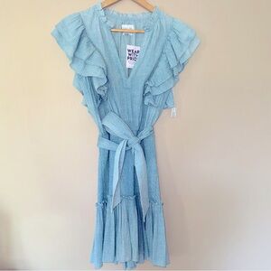 ✨NWT SAYLOR Ruffle Textured Belted Dress
